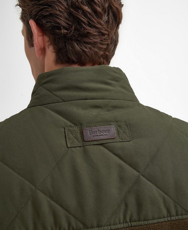 Barbour Hybrid Quilted Gilet Olive | BABO87567