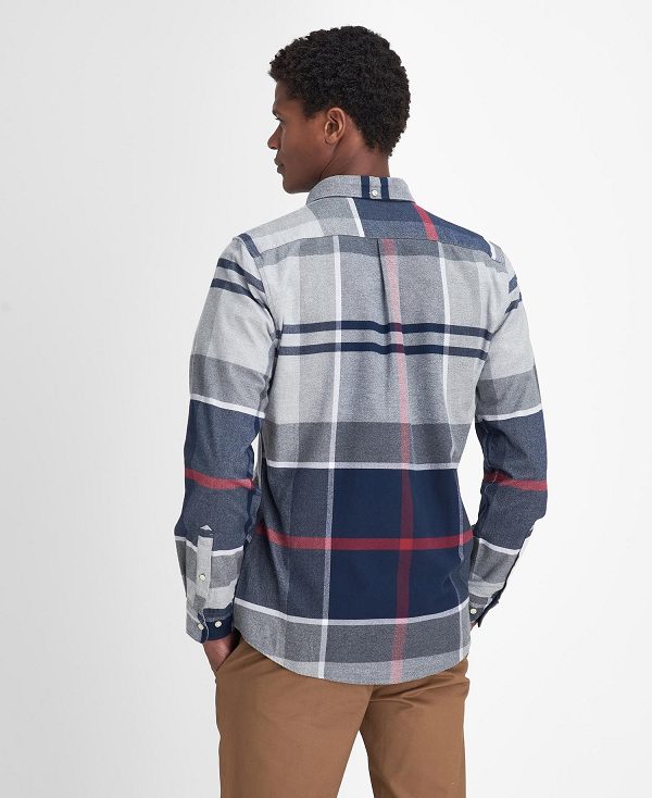 Barbour Iceloch Tailored Long-sleeved Shirt Blue | BABO87859