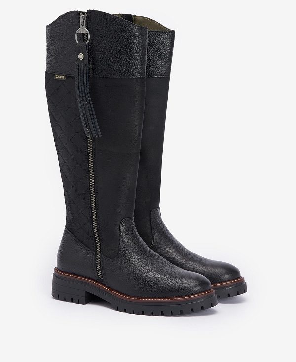 Barbour Ingrid Knee-high Boots Black | BABO89885