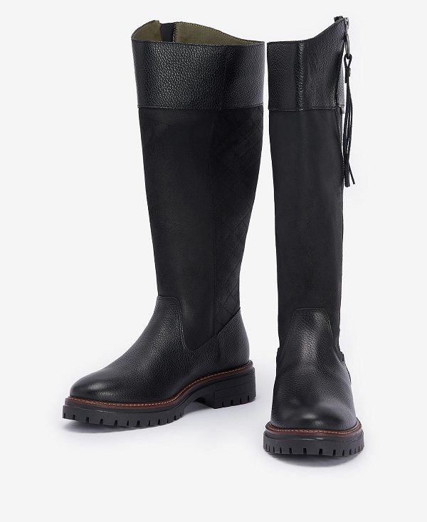 Barbour Ingrid Knee-high Boots Black | BABO89885