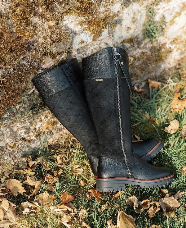 Barbour Ingrid Knee-high Boots Black | BABO89885