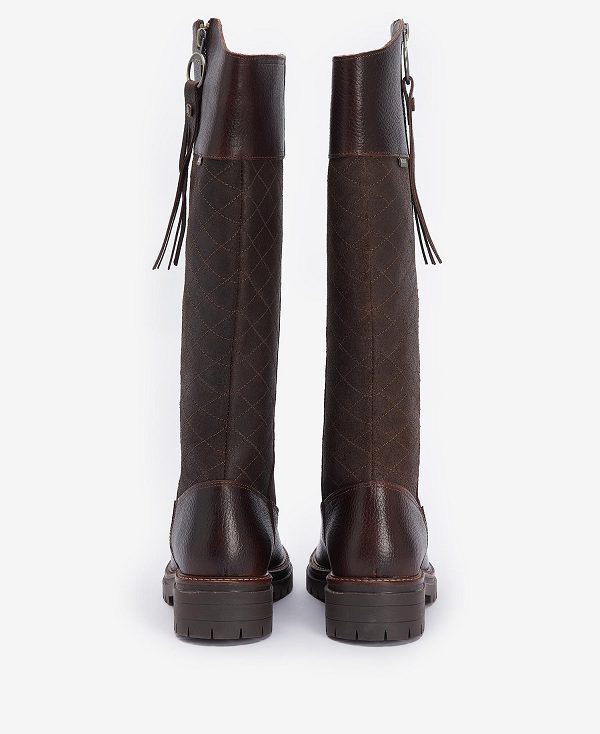 Barbour Ingrid Knee-high Boots Dark Brown | BABO89874