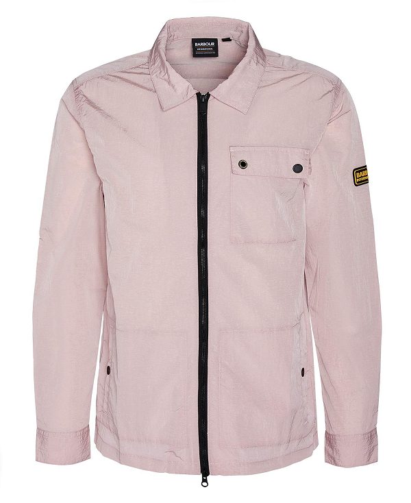 Barbour Inlet Overshirt Dusk Pink | BABO87983