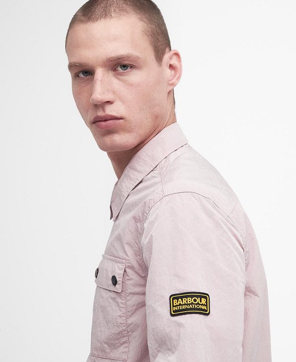 Barbour Inlet Overshirt Dusk Pink | BABO87983