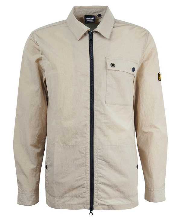 Barbour Inlet Regular Fit Overshirt Light Stone | BABO87646