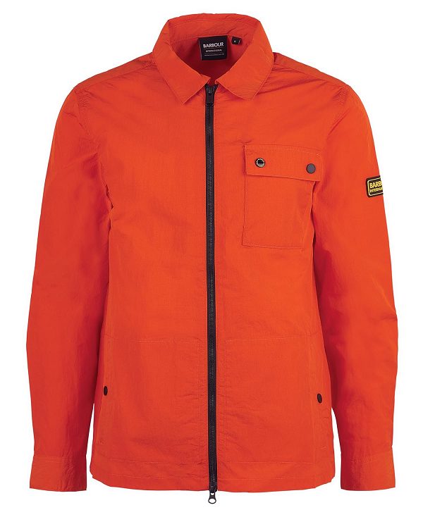 Barbour Inlet Regular Fit Overshirt Spicy Orange | BABO87640