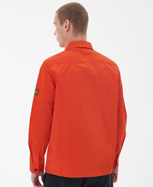 Barbour Inlet Regular Fit Overshirt Spicy Orange | BABO87640