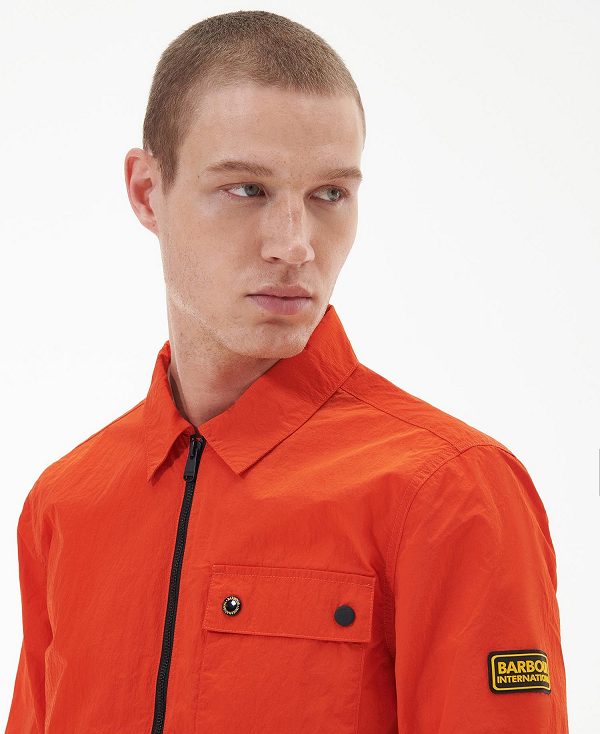 Barbour Inlet Regular Fit Overshirt Spicy Orange | BABO87640