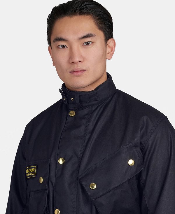 Barbour International Original Waxed Jacket Navy | BABO87156