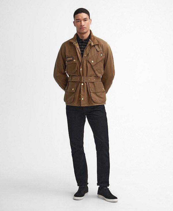 Barbour International Original Waxed Jacket Sand | BABO87160