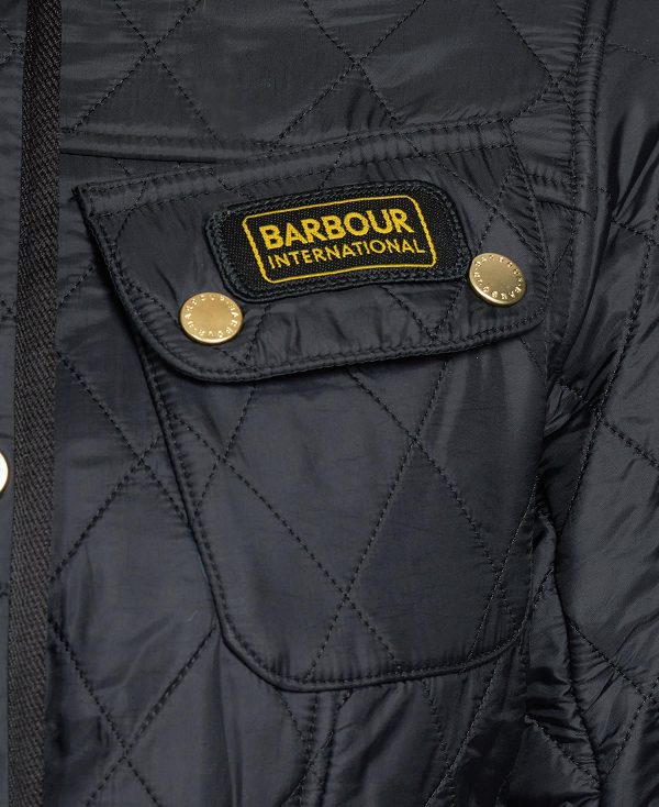 Barbour International Polarquilt Jacket Black/Black | BABO89254