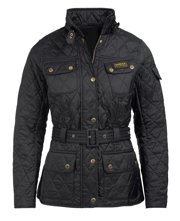 Barbour International Quilted Jacket Black | BABO89264