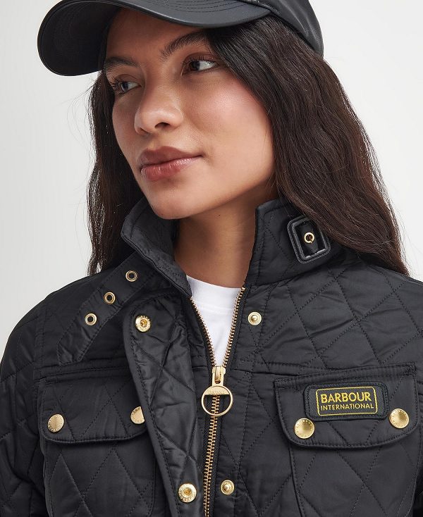 Barbour International Quilted Jacket Black | BABO89264