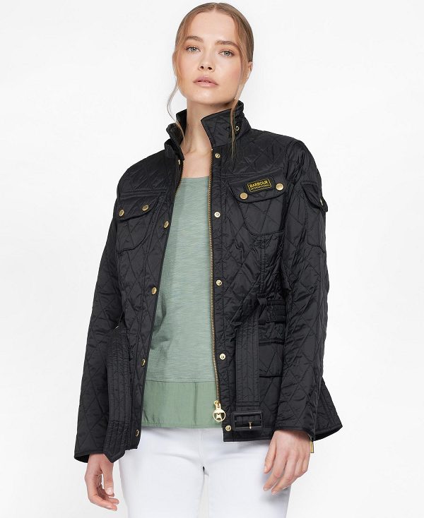 Barbour International Quilted Jacket Black | BABO89264