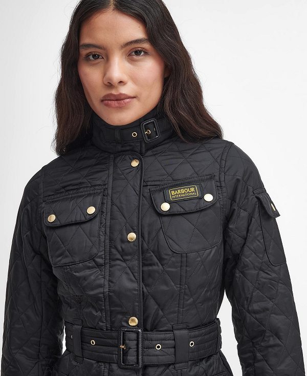 Barbour International Quilted Jacket Black | BABO89264