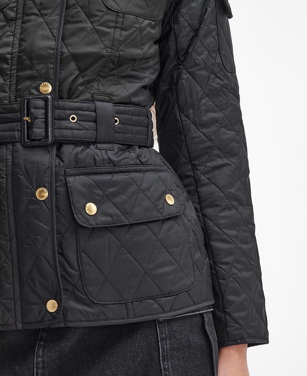 Barbour International Quilted Jacket Black | BABO89264