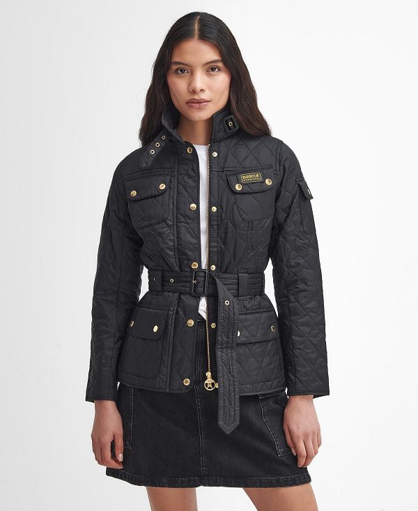 Barbour International Quilted Jacket Black | BABO89264