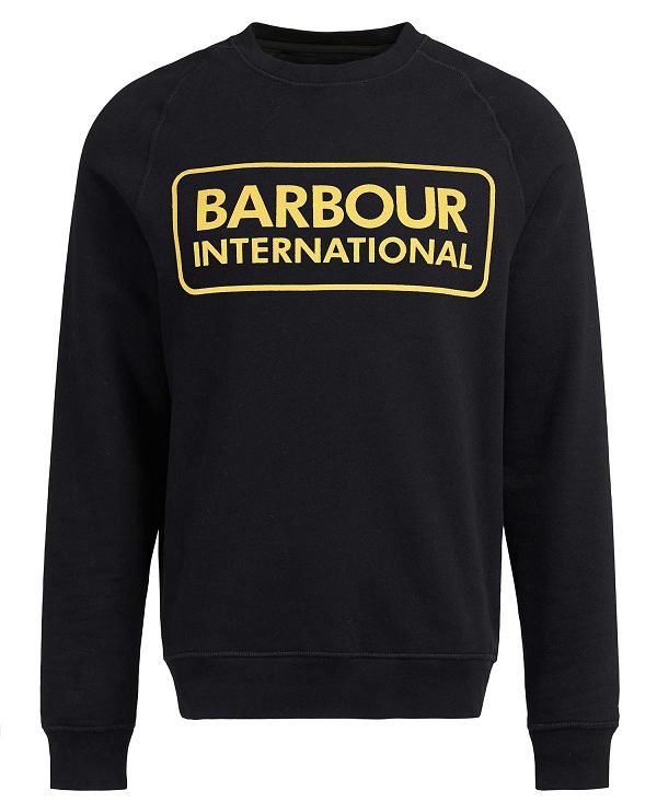 Barbour International Sweatshirt Large Logo Anthracite Marl | BABO88430