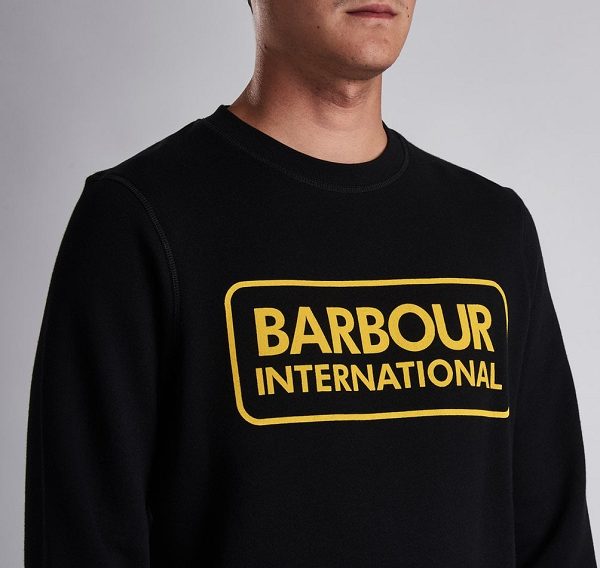 Barbour International Sweatshirt Large Logo Anthracite Marl | BABO88430