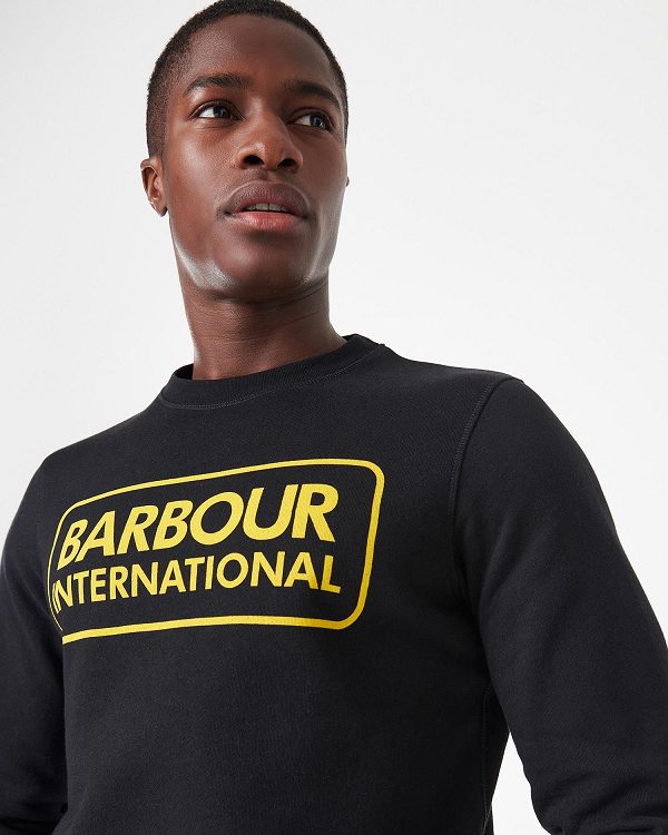 Barbour International Sweatshirt Large Logo Anthracite Marl | BABO88430