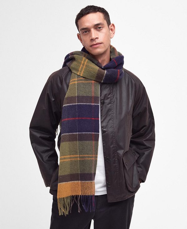 Barbour Inverness Tartan Scarf Blue Granite | BABO89096