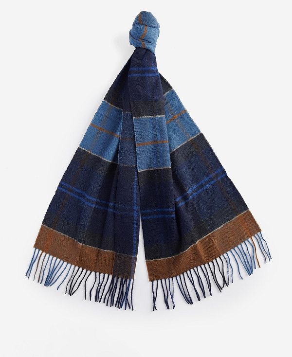 Barbour Inverness Tartan Scarf Blue Granite | BABO89104