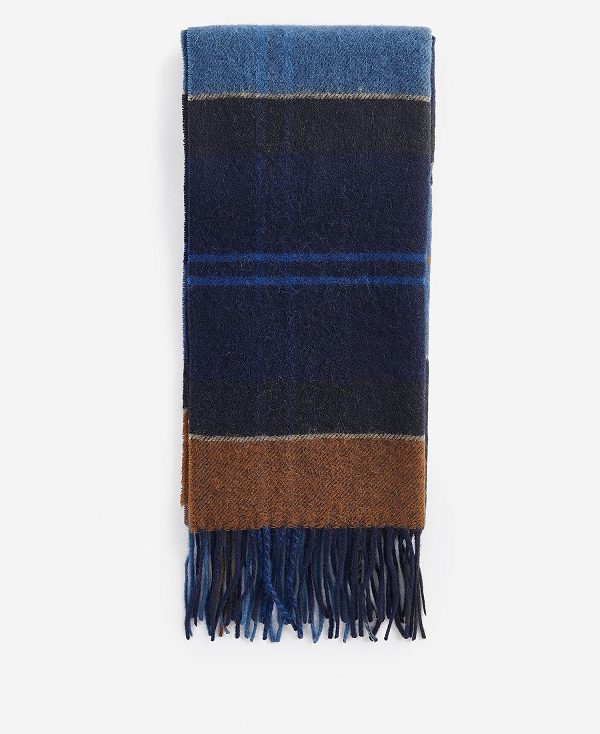 Barbour Inverness Tartan Scarf Blue Granite | BABO89104