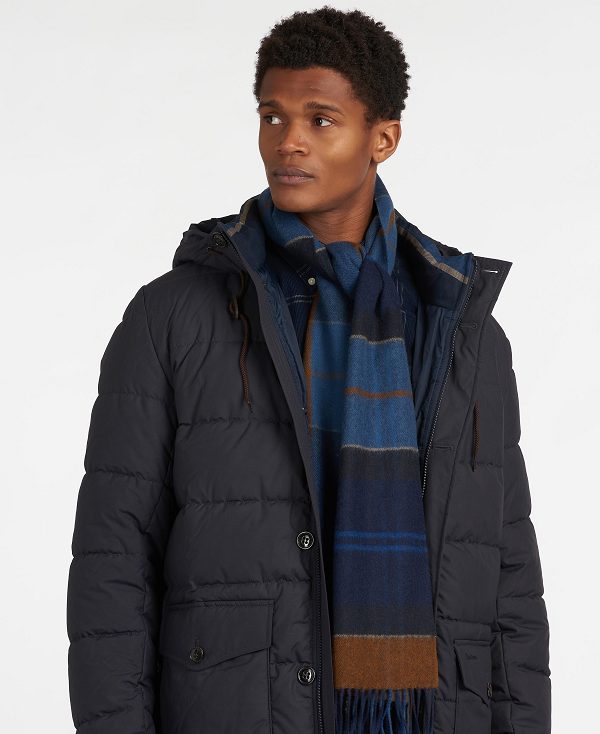 Barbour Inverness Tartan Scarf Blue Granite | BABO89104