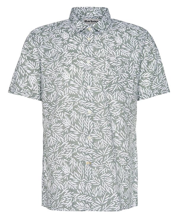 Barbour Jackstone Regular Short-sleeved Shirt Pea Green | BABO87788