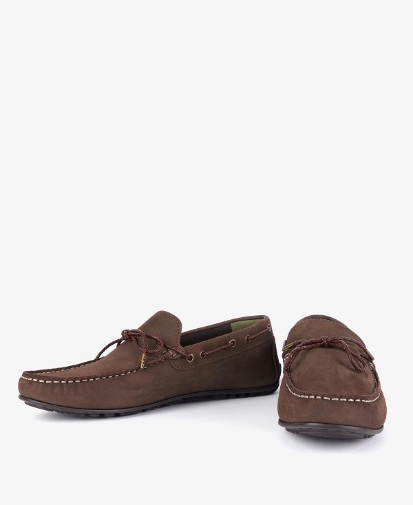 Barbour Jenson Driving Shoes Dark Brown | BABO88894