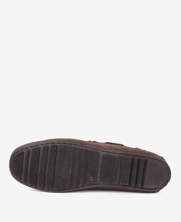 Barbour Jenson Driving Shoes Dark Brown | BABO88894