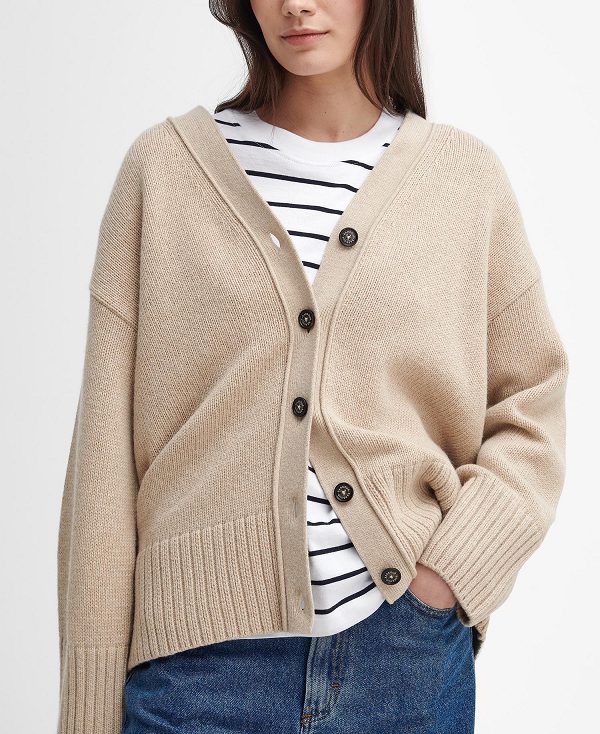 Barbour Joni Cardigan White Pepper | BABO89732