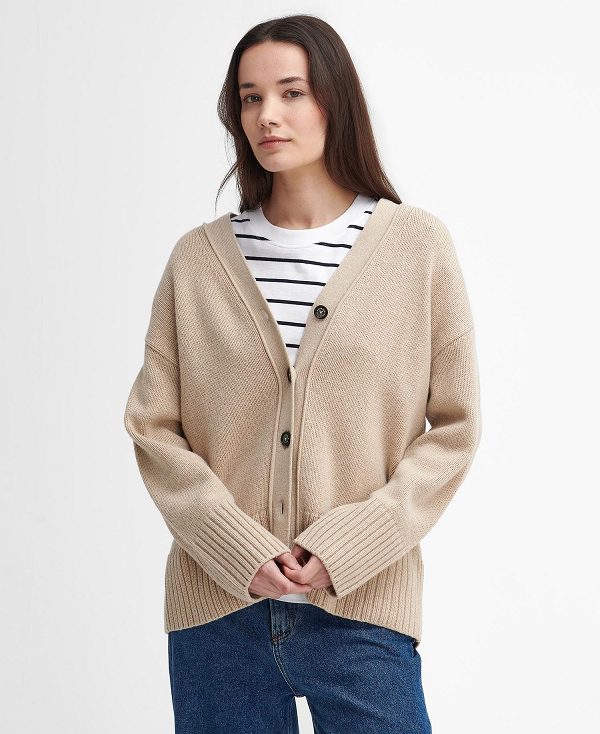 Barbour Joni Cardigan White Pepper | BABO89732