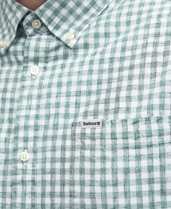 Barbour Kanehill Tailored Shirt Agave Green | BABO87689