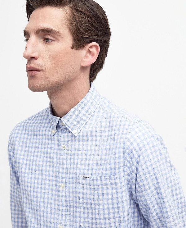 Barbour Kanehill Tailored Shirt Sky | BABO87690