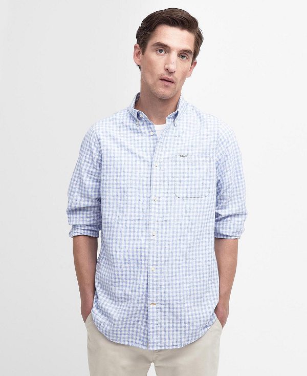 Barbour Kanehill Tailored Shirt Sky | BABO87690