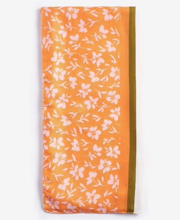 Barbour Kelley Floral Scarf Apricot Crush | BABO90069