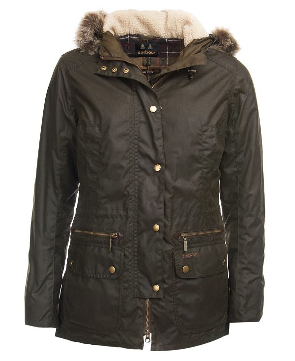 Barbour Kelsall Wax Parka Olive/Classic | BABO89227