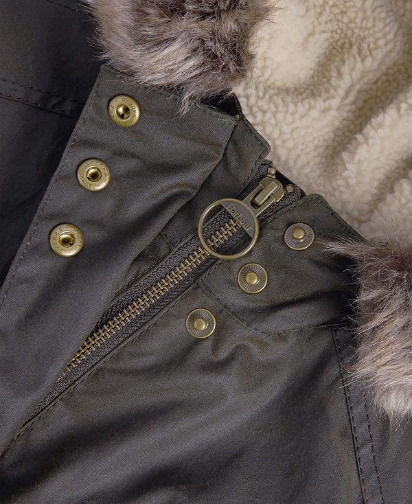 Barbour Kelsall Wax Parka Olive/Classic | BABO89227