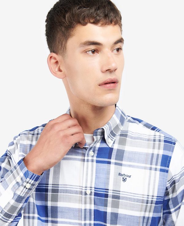 Barbour Kidd Tailored Shirt Classic Navy | BABO87598