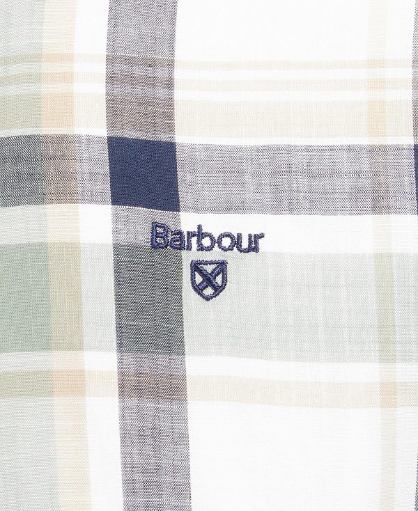 Barbour Kidd Tailored Short-sleeved Shirt Olive | BABO87610