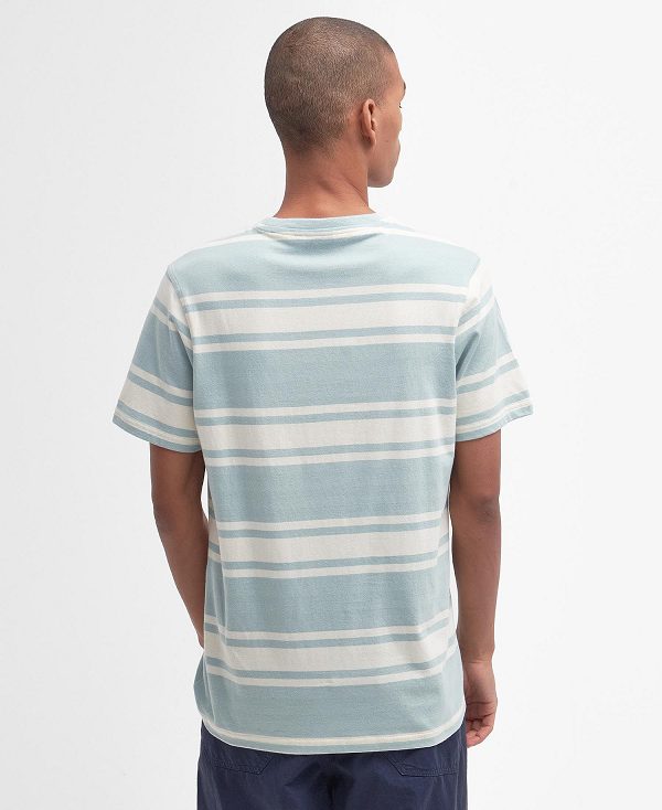 Barbour Kilton Striped T-shirt Dark Slate | BABO88358