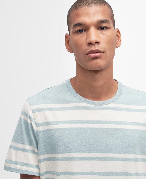 Barbour Kilton Striped T-shirt Dark Slate | BABO88358