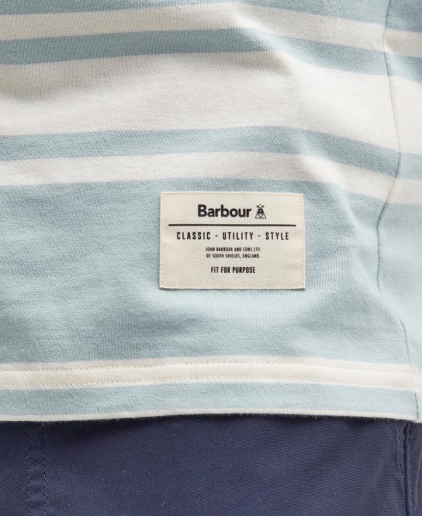 Barbour Kilton Striped T-shirt Dark Slate | BABO88358