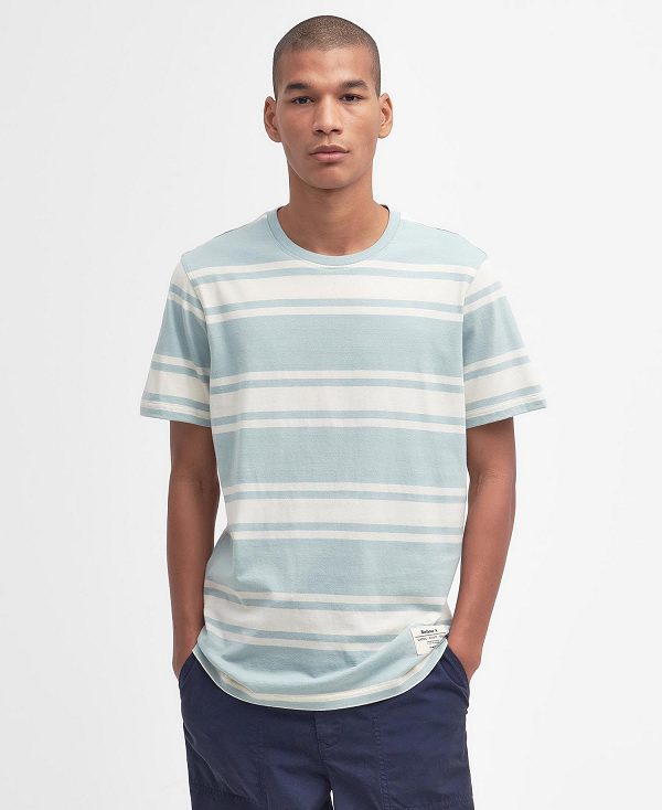 Barbour Kilton Striped T-shirt Dark Slate | BABO88358