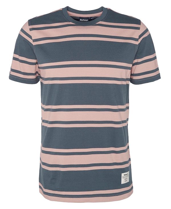 Barbour Kilton Striped T-shirt Dark Slate | BABO88373