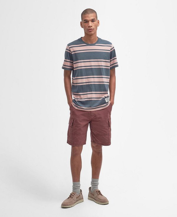 Barbour Kilton Striped T-shirt Dark Slate | BABO88373