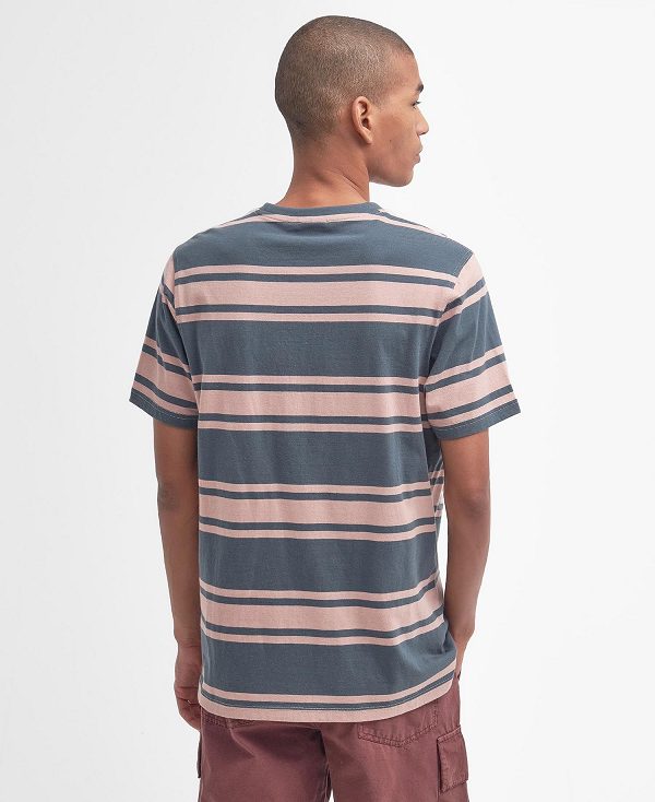 Barbour Kilton Striped T-shirt Dark Slate | BABO88373