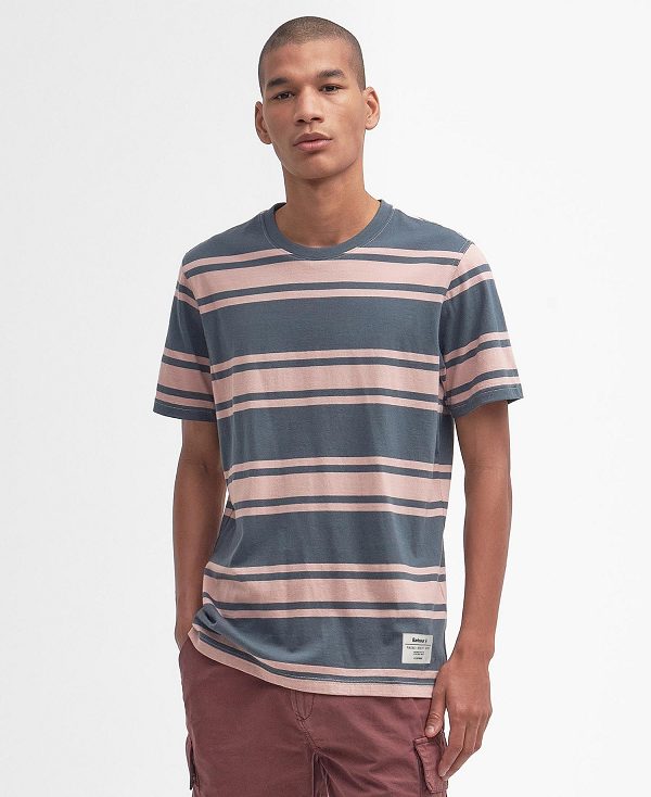 Barbour Kilton Striped T-shirt Dark Slate | BABO88373