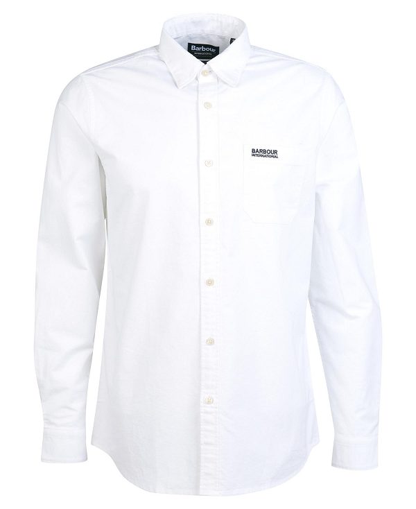 Barbour Kinetic Tailored Long-sleeved Shirt Classic White | BABO87645